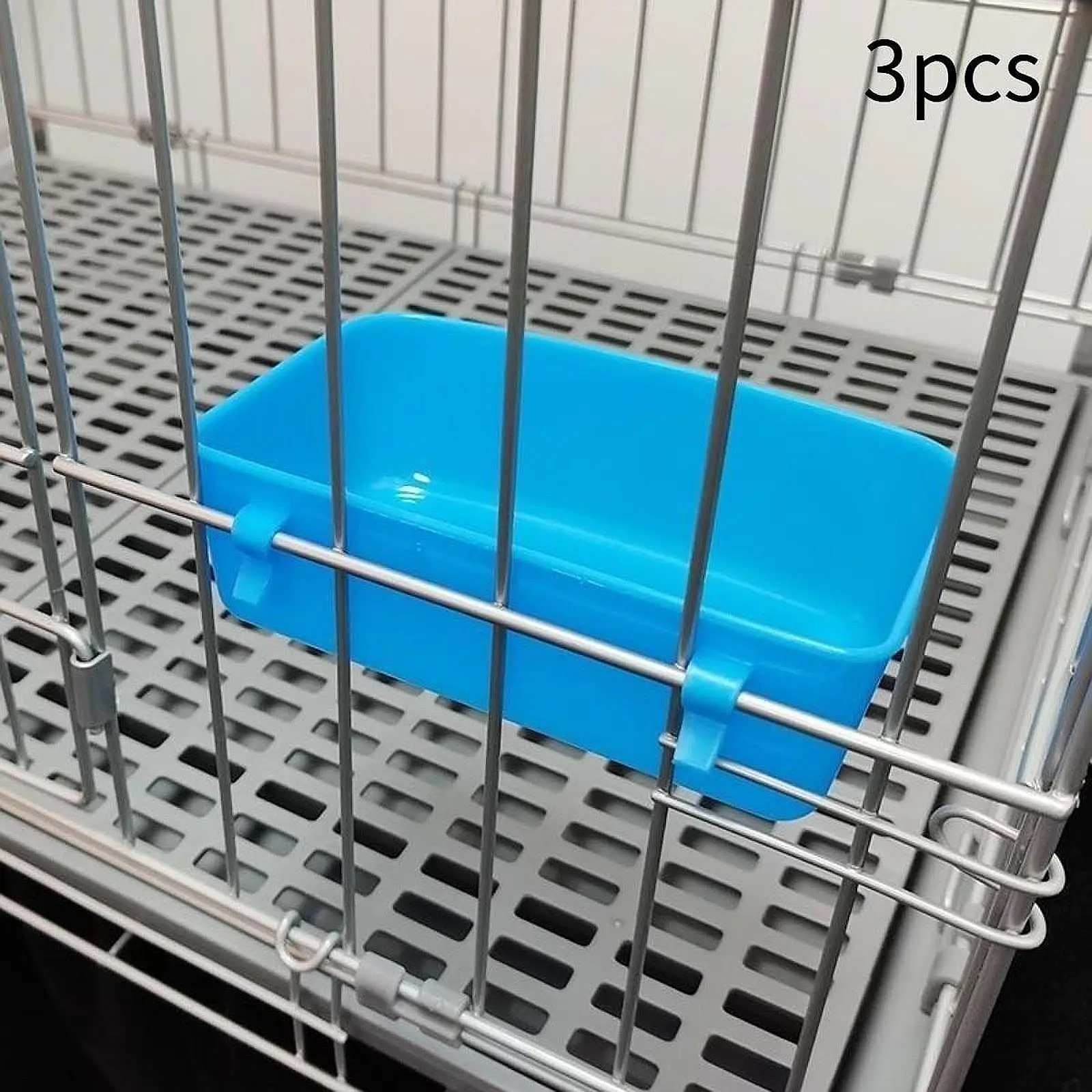 Cuencos colgantes para cajas de mascotas, plato multiusos para alimentación de perros con gancho, accesorios para conejos, Chinchillas, alimentador para gatos, 3 uds. - imagen 4