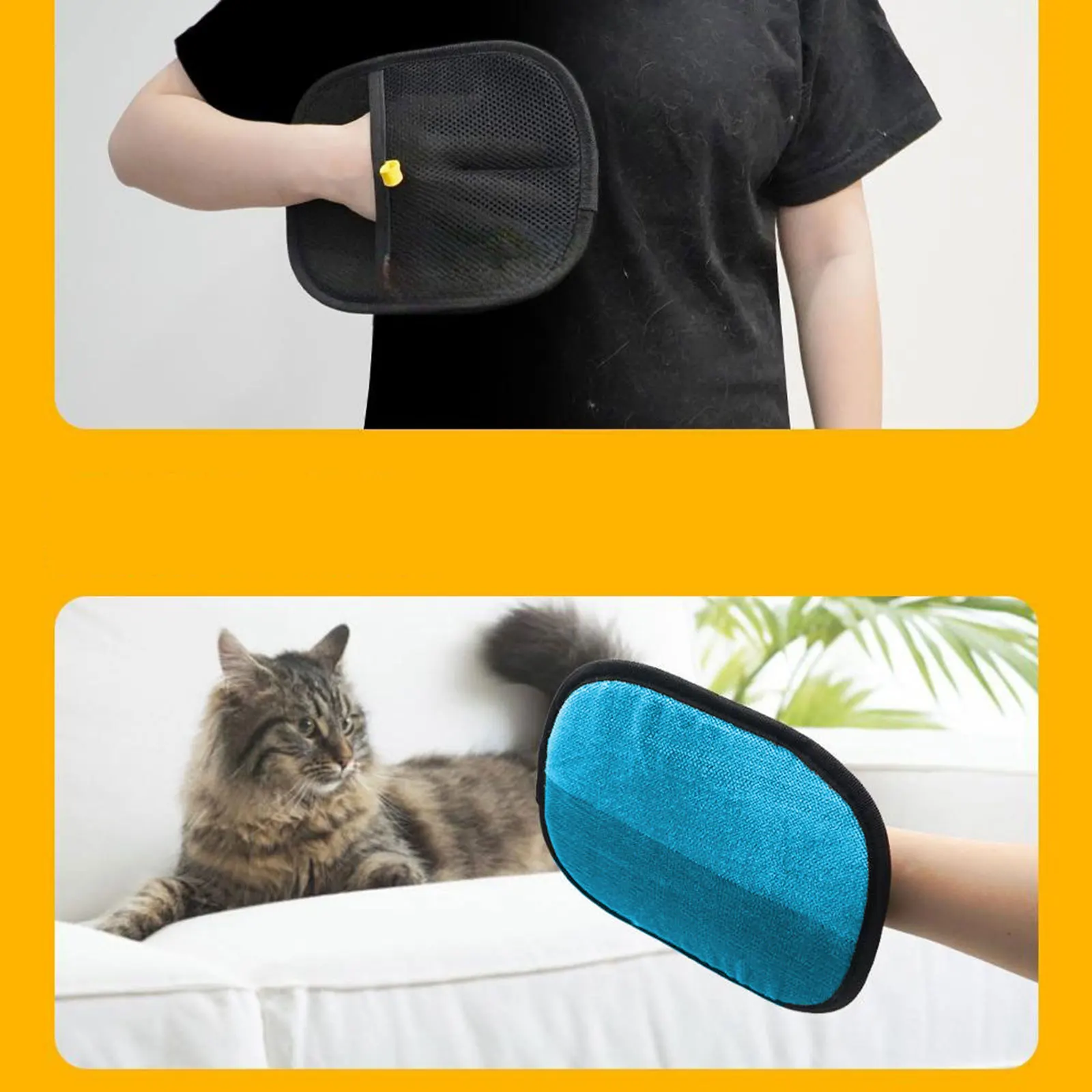 Guante de depilación para mascotas, cepillo de desempolvado estático, cepillo de aseo para mascotas, eliminación de pelo de perro y gato del sofá, alfombra, suministros de herramientas para ropa - imagen 4