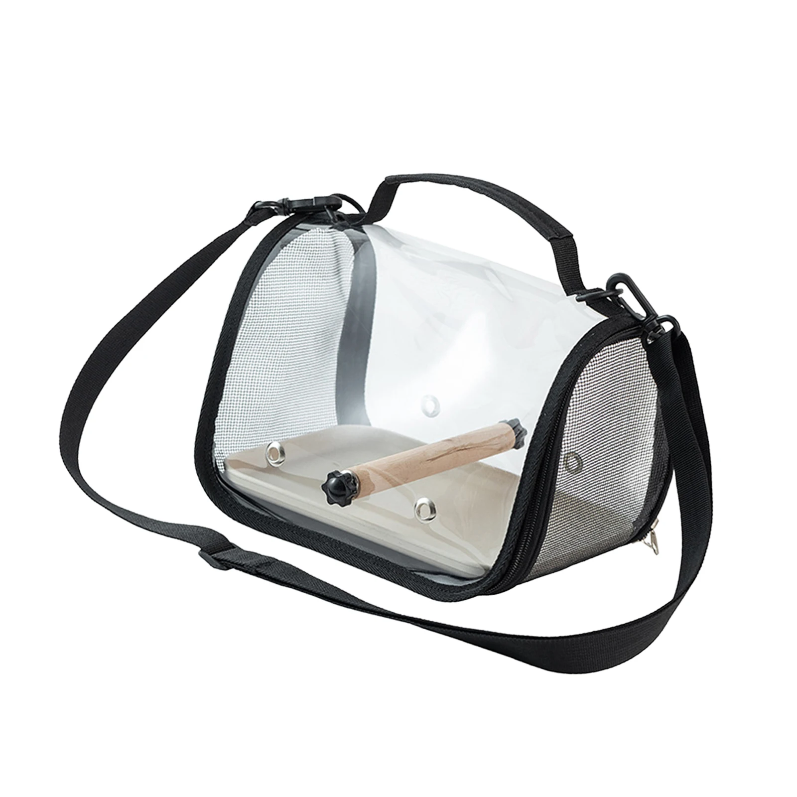 Jaula de viaje para pájaros de tela Oxford 600D, transportador de pájaros pequeños transpirable, bolsa de transporte al aire libre para loros, pajaritos, suministros para pájaros - imagen 4