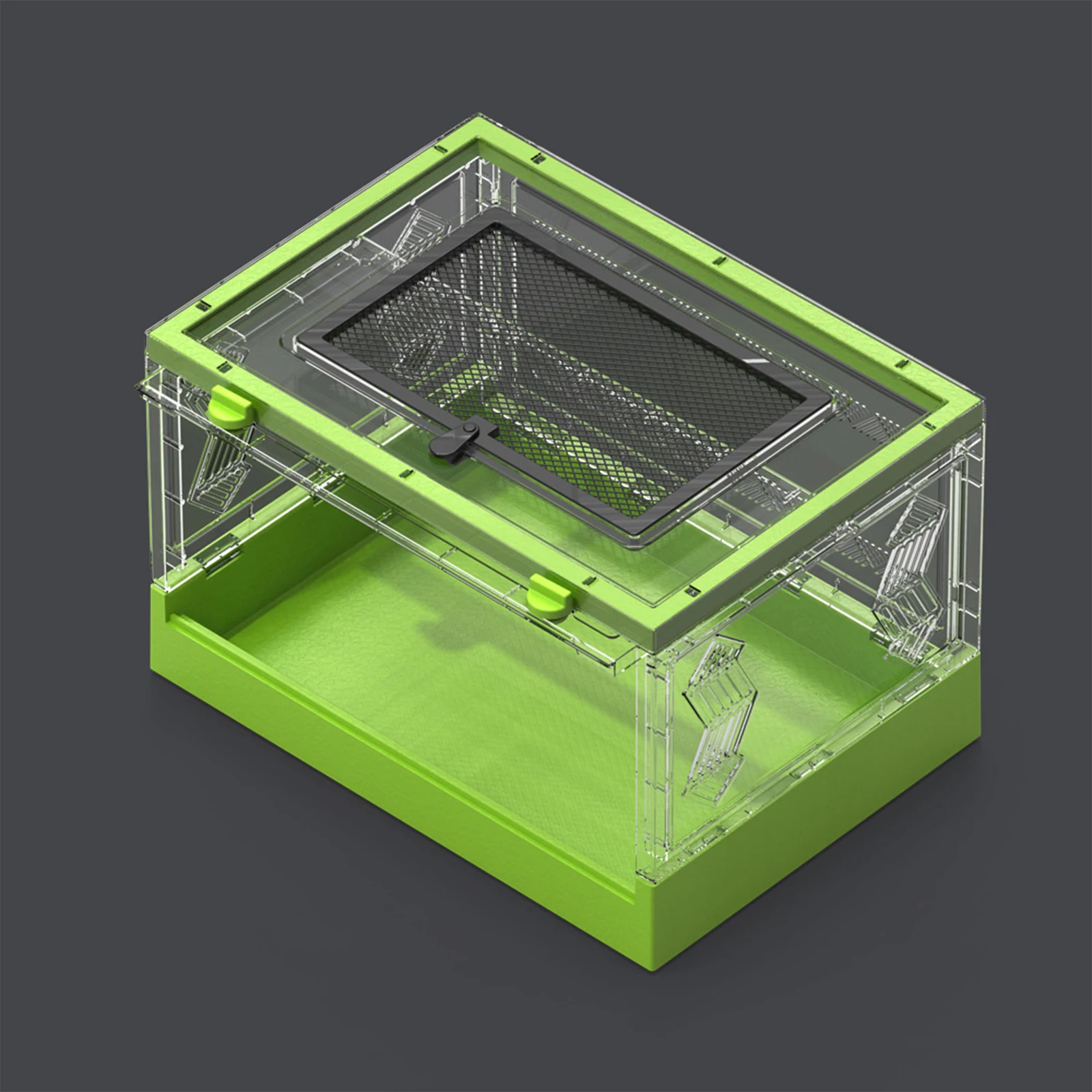 Caja de cría de mascotas plegable transparente, caja de alimentación para mascotas, lagarto, gusano de seda, escorpión, escarabajo, caja pequeña para reptiles - imagen 4