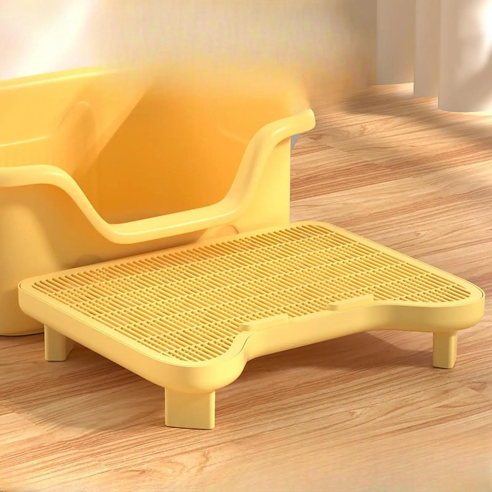 Estera de arena para gatos de doble capa, almohadilla antideslizante desmontable para tablero de arena, estera para atrapar arena para gatos, suministro de limpieza para mascotas - imagen 2