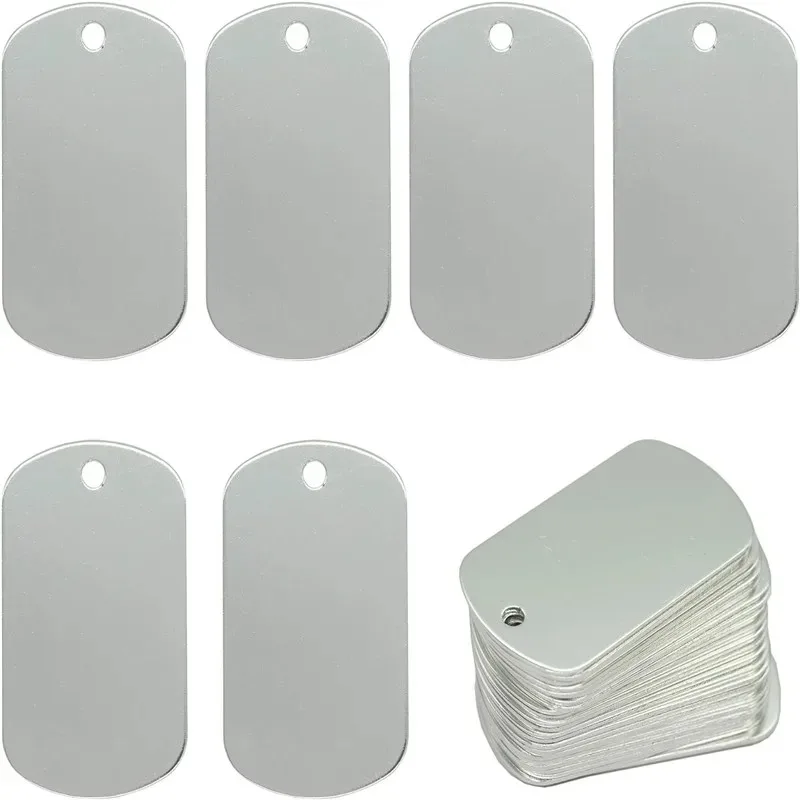 Venta al por mayor, 100 Uds., etiquetas de identificación para perros, personalizadas, grabadas, nombre de mascota, teléfono, placa de identidad militar redonda de aluminio personalizada - imagen 5