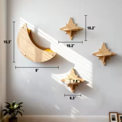 Casa luna para gatos – Estante decorativo de pared