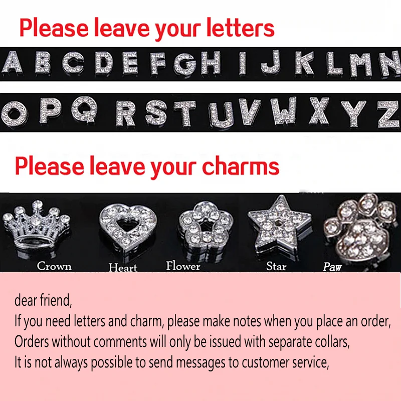 Collar grabado de cuero con diamantes para perro y gato – Personalizable - imagen 4