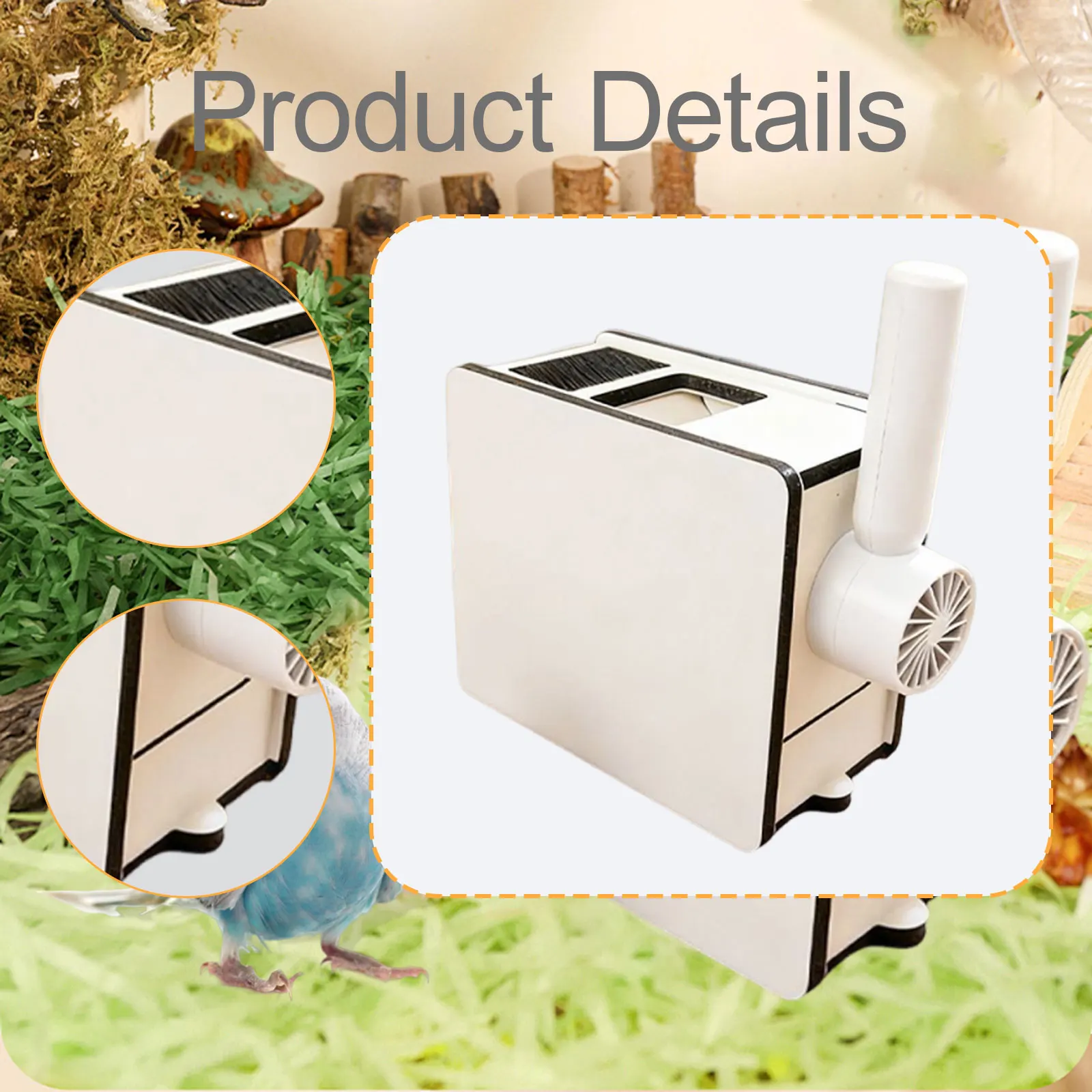 Separadora cáscaras aves caja loros con ventilador periquitos cacatúas - imagen 5