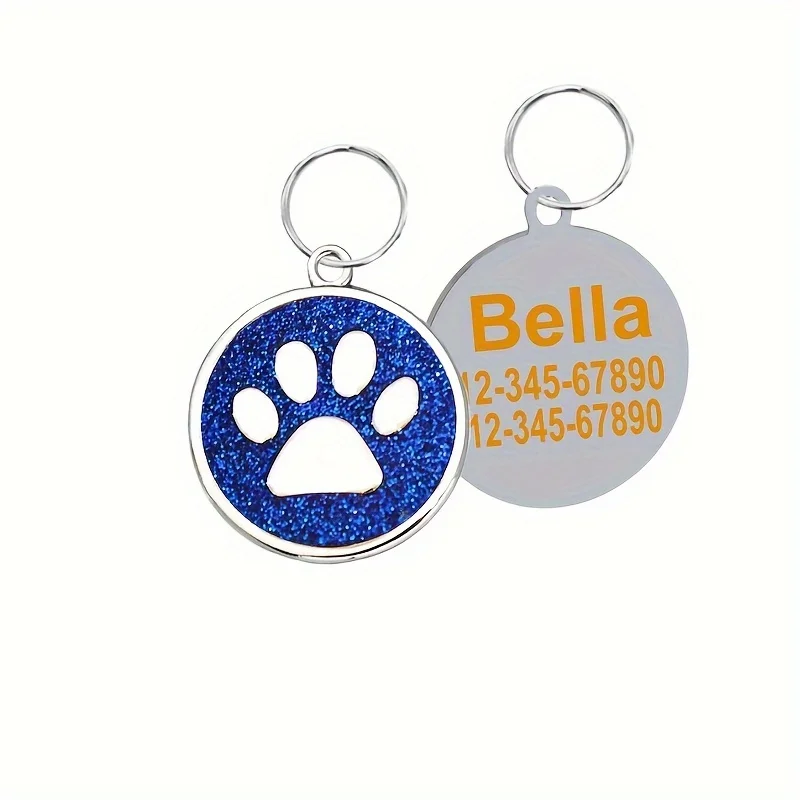 Etiquetas personalizadas para perros y gatos grabadas con nombre pata - imagen 3