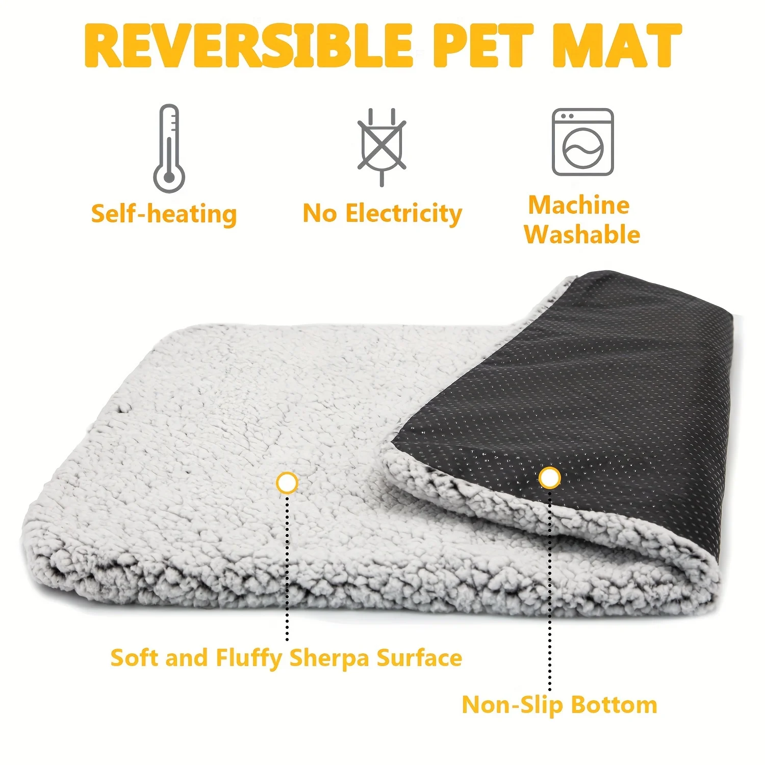 Almohadilla térmica autocalentable lavable para gatos y perros - imagen 4