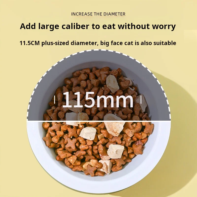 Cuenco de cerámica de grado alimenticio para mascotas, cuenco de dibujos animados para gatos, protección de vértebras cervicales, cuenco para perros, estilo mariposa - imagen 3