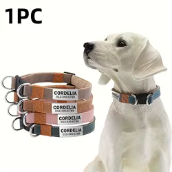 Collar identificativo con correa para perro – Placa grabable personalizada