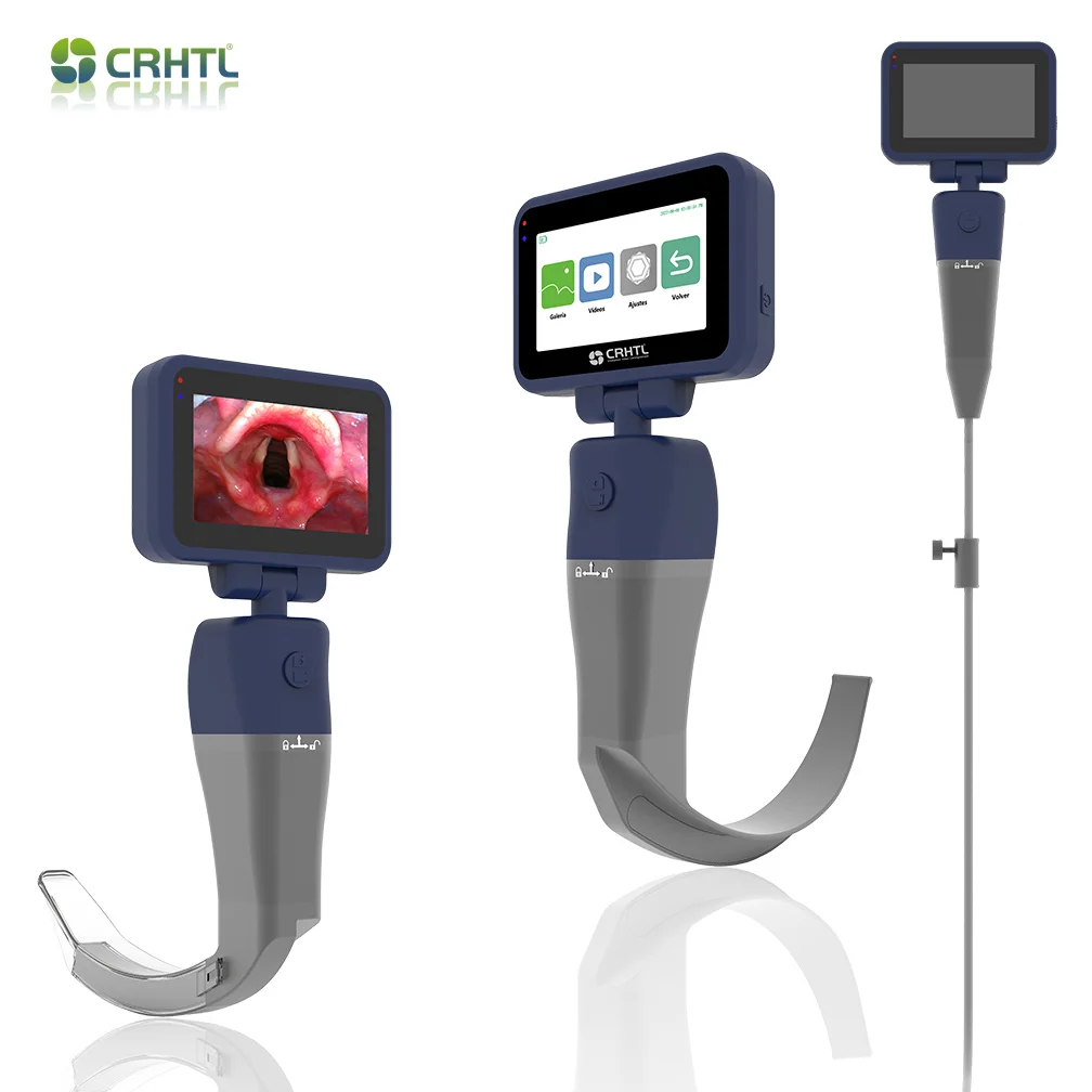 Laringoscopio de vídeo digital para intubación, endoscopio de vídeo anestésico, laringoscopio de Video de visualización de 3,2 pulgadas y opción de cuchilla de videolaringoscopio reutilizable de acero inoxidable 11 - imagen 5
