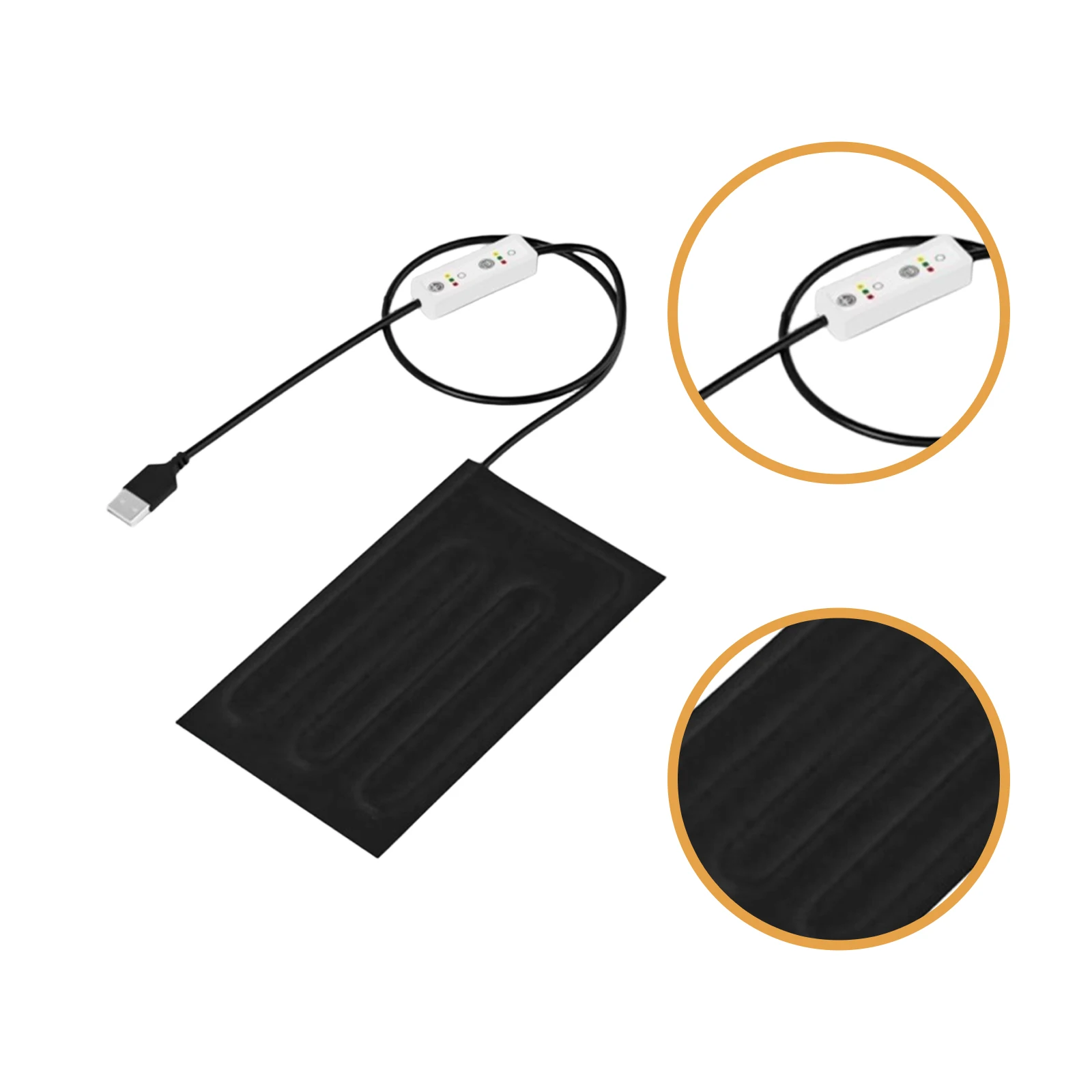 Almohadilla calefactora para reptiles, calentador de temperatura ajustable portátil USB, cojín calefactor para mascotas para dragón barbudo, cama calefactora de invierno - imagen 4