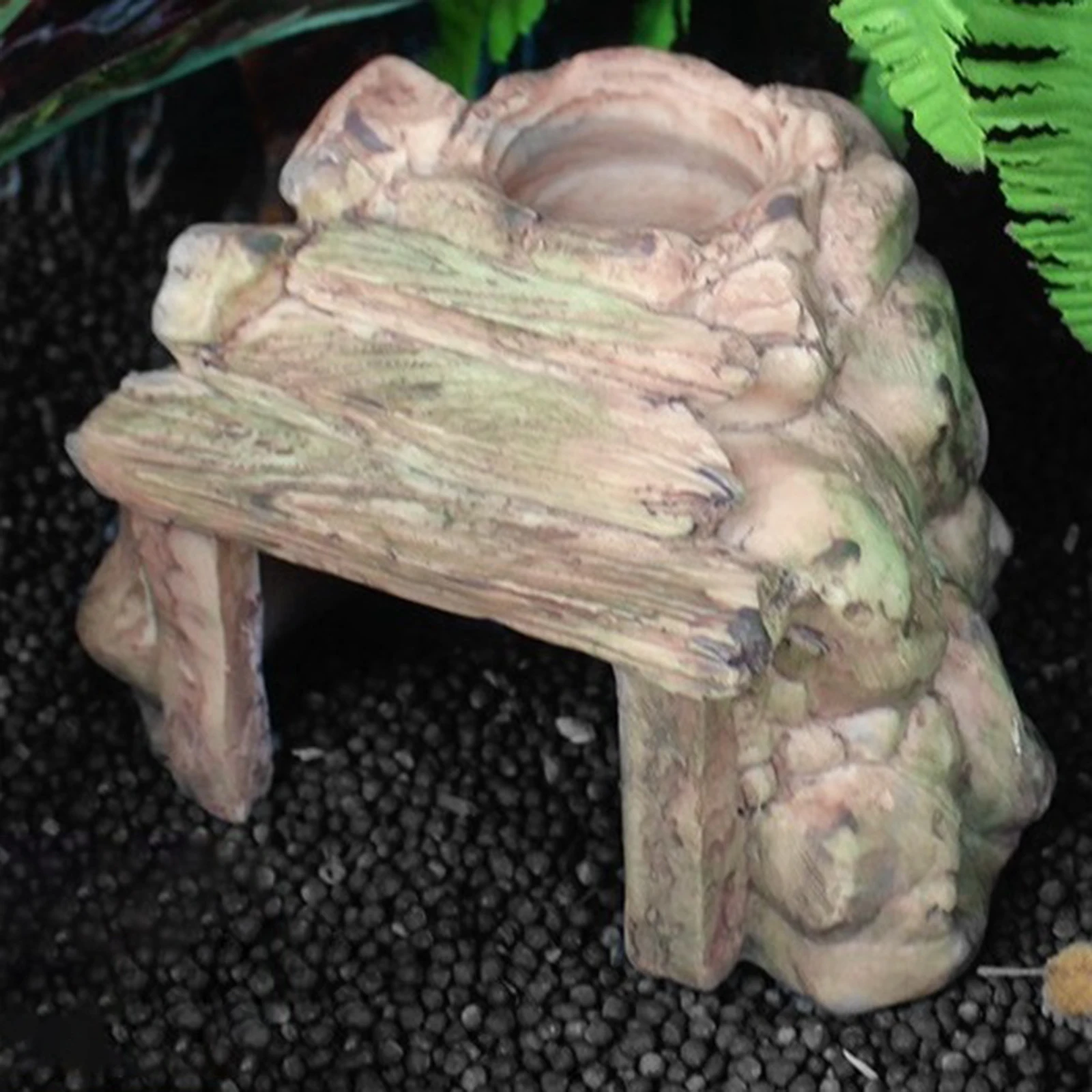 Resina reptil escondite cueva acuario ornamento decoración acuario hábitat para tortuga tortugas Reptiles ranas pescado Gecko - imagen 4