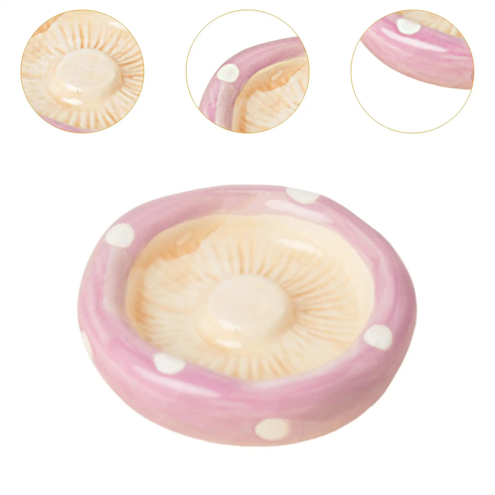 Cuenco de cerámica con forma de seta para alimentación de hámster, contenedor de comida para hámster, para Chinchilla, gerbils, suministros de alimentación para animales pequeños - imagen 4