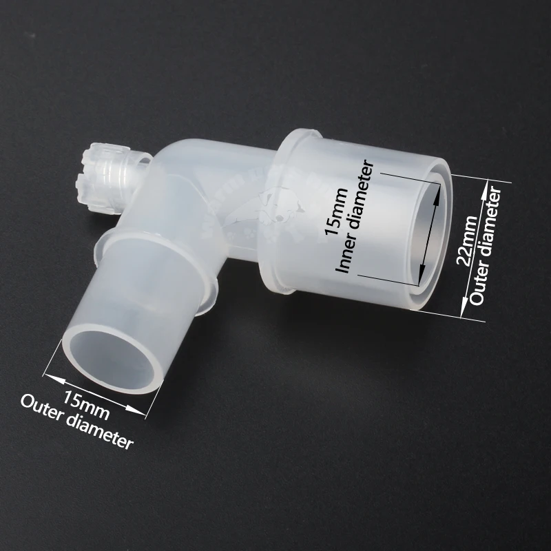 Adaptador L recto para manguera anestesia de gatos y perros - imagen 5