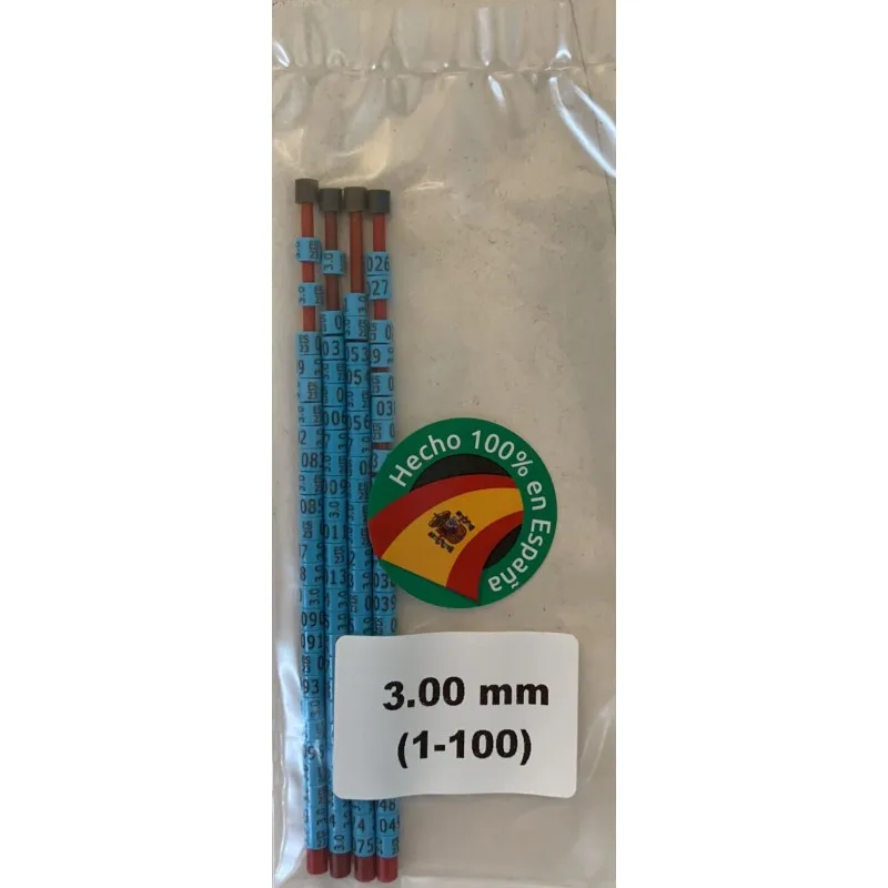 25 anillas cerradas canarios aves 3mm color azul 2023 seriadas federativas carbono