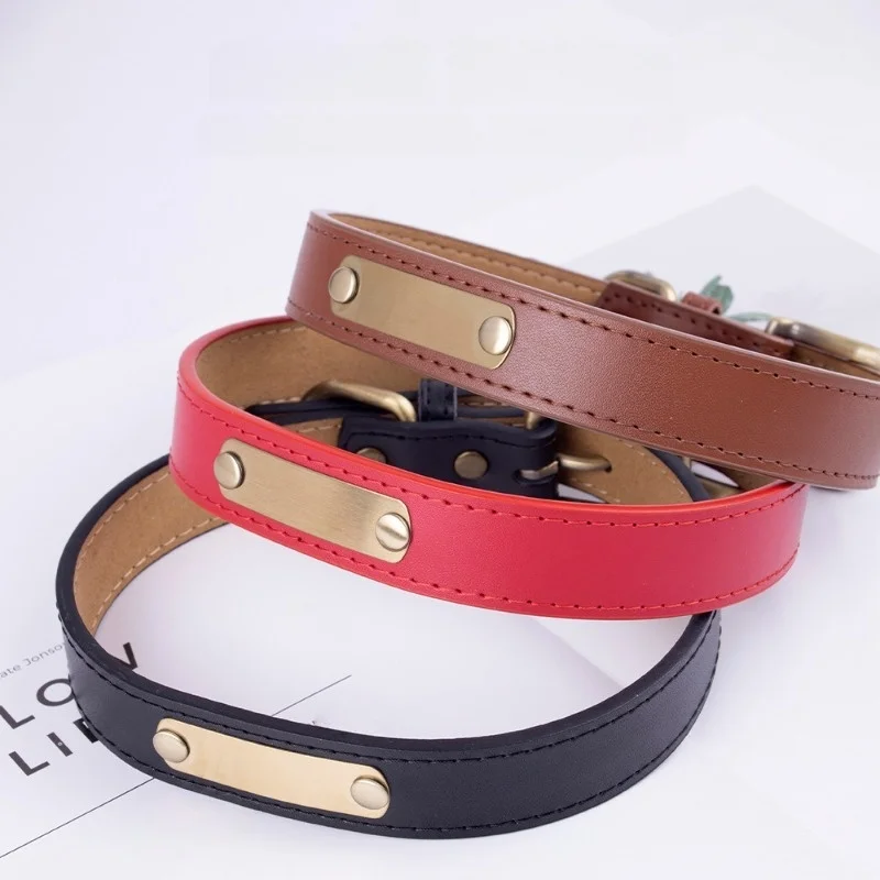 Collar grabado personalizado con placa ajustable para perro y gato - imagen 3