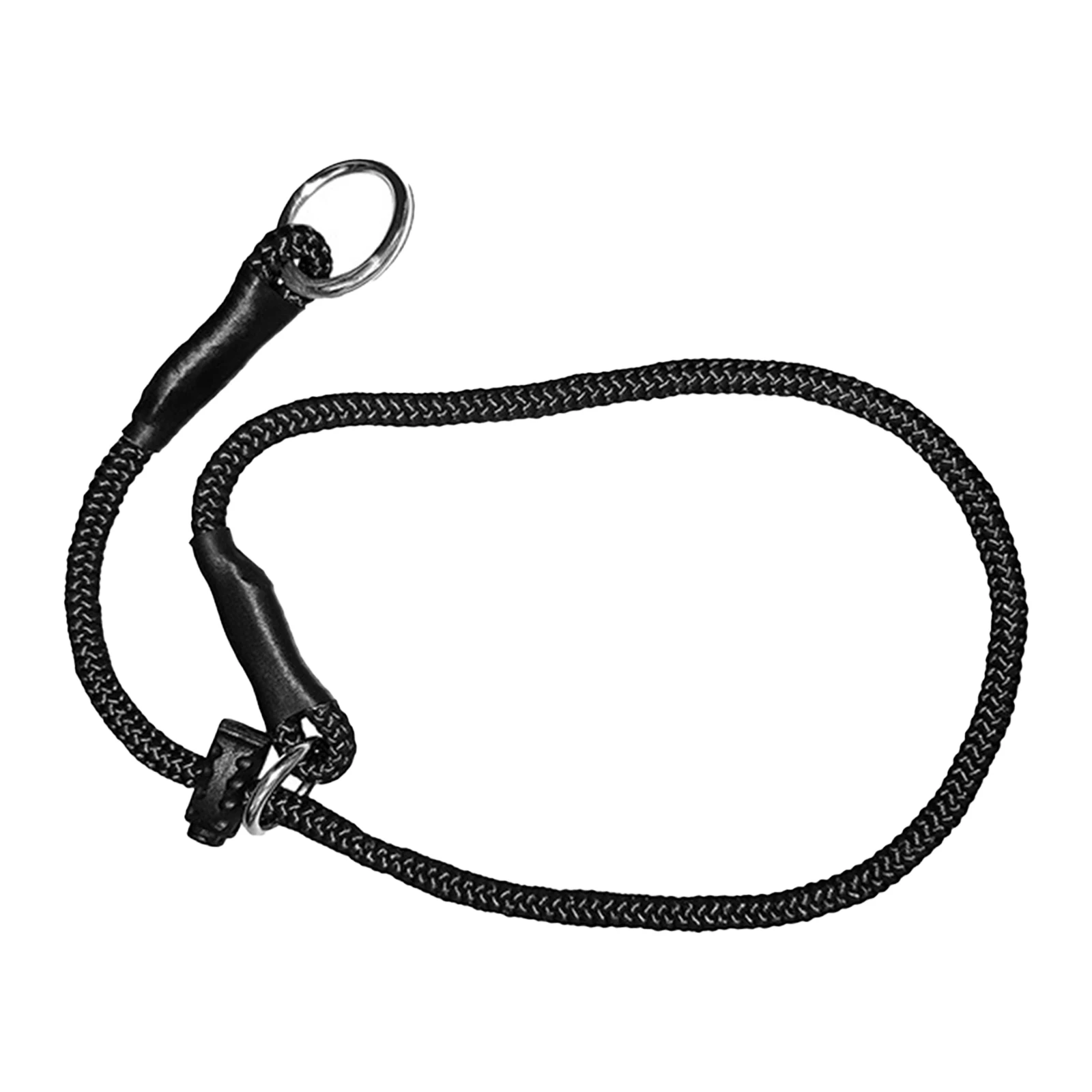 Collar de entrenamiento ajustable para perros, correa de nailon portátil para perros, cuerda para estrangulación de cachorros, suministros para mascotas, 40/50/55cm - imagen 4