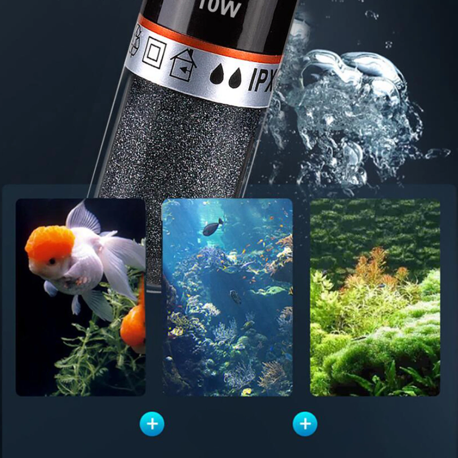 Varilla calefactora para mini acuario USB de 10 W 26 ° Calentador de tanque de peces pequeños de temperatura constante C Calentador de termostato de acuario sumergible