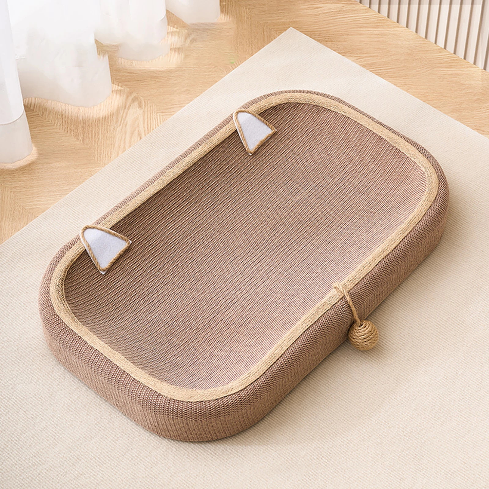 Cama rascador para gatos, garra para gatos, juguete interactivo con pelota, sofá, Protector de muebles, tabla rascadora para jugar en interiores de gatitos - imagen 4