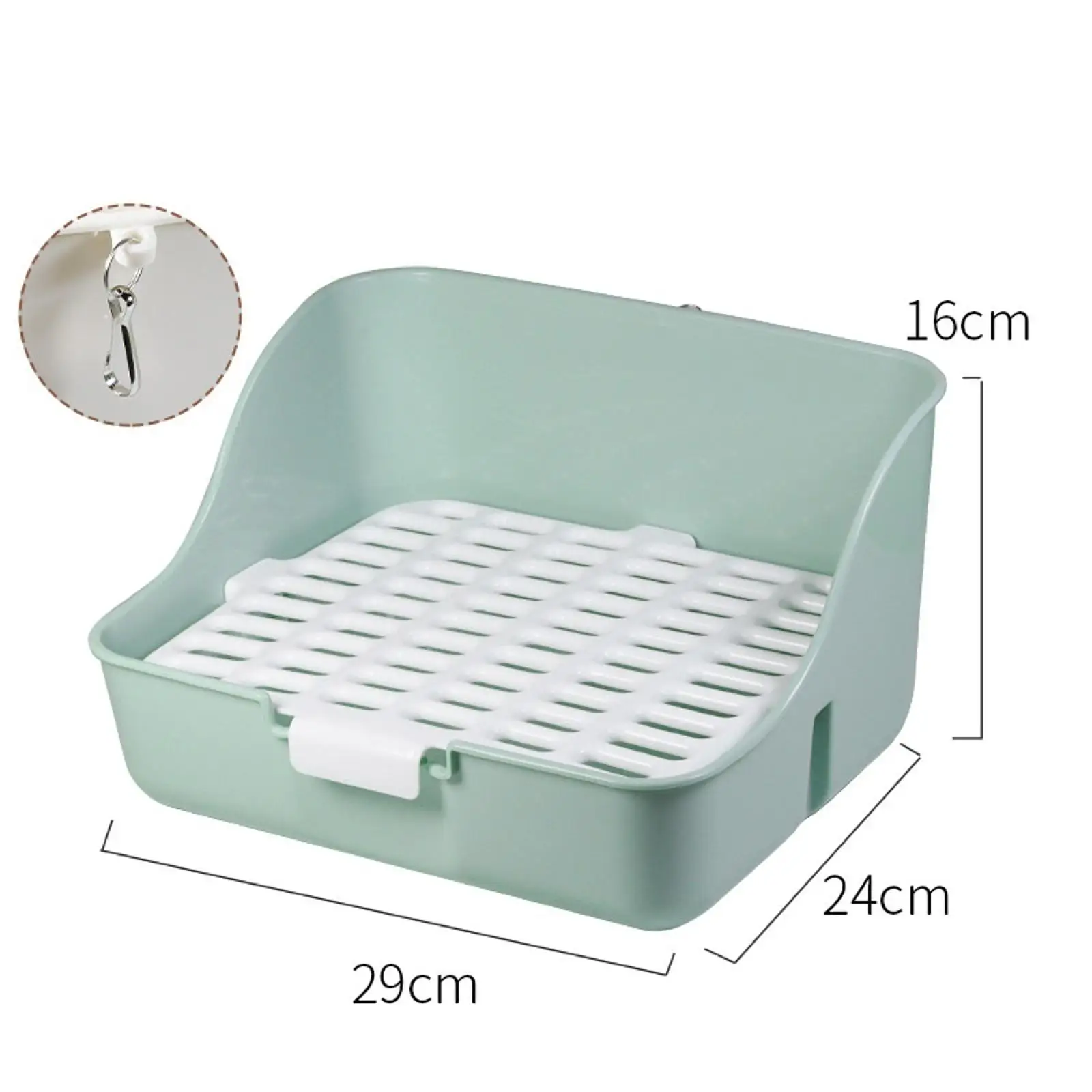 Caja de inodoro de conejito, ropa de cama para mascotas, orinal de esquina para ardillas, hurones, erizo, suministros de limpieza para animales pequeños - imagen 5