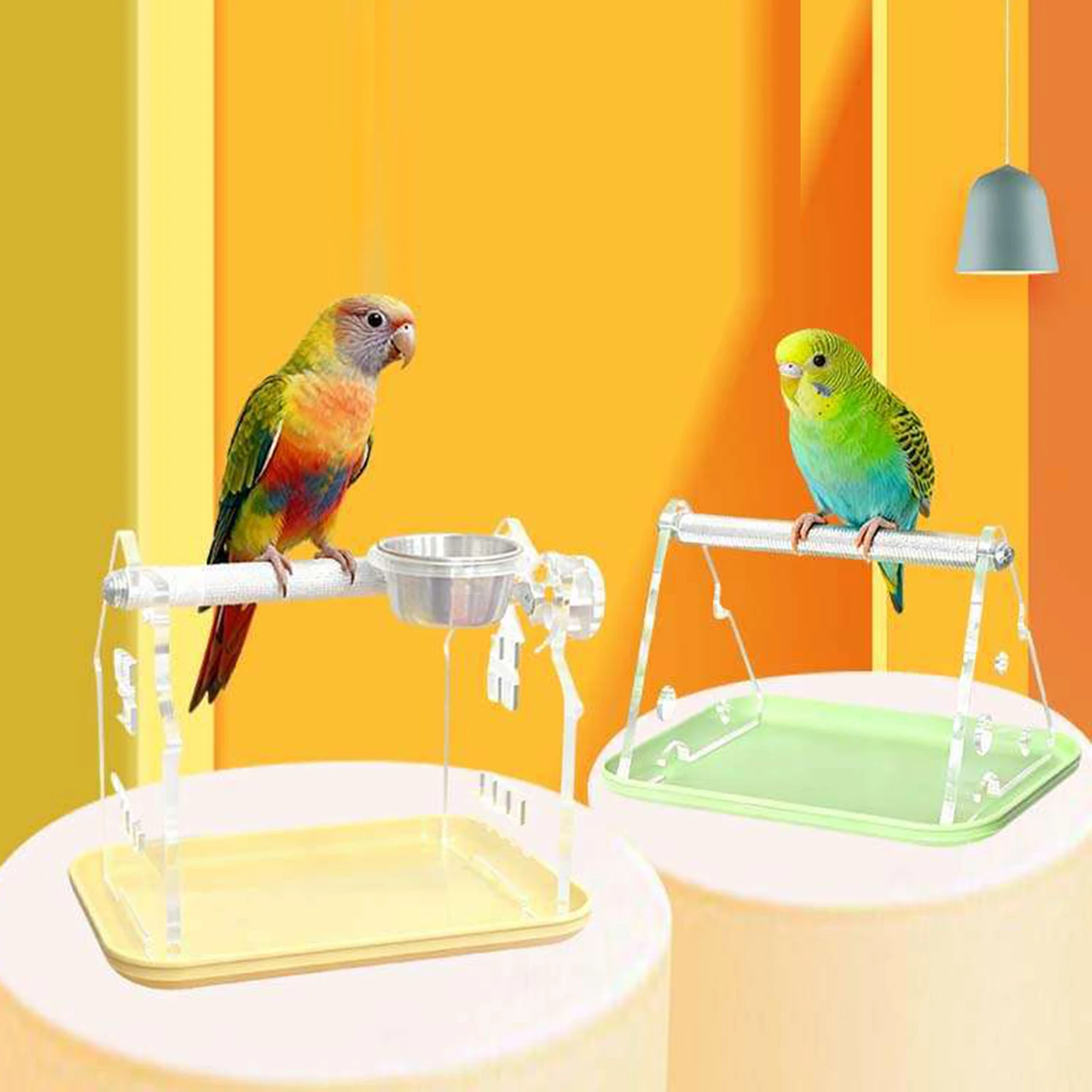 Percha portátil para pájaros - Accesorios de jaula y entrenamiento