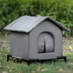 Casa exterior para gatos aislada y resistente al agua