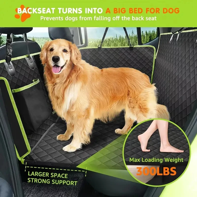 Extensor de asiento trasero de coche para mascotas, funda de asiento de coche plegable para perros con fondo duro, hamaca para perros para espacio trasero de coche impermeable - imagen 2