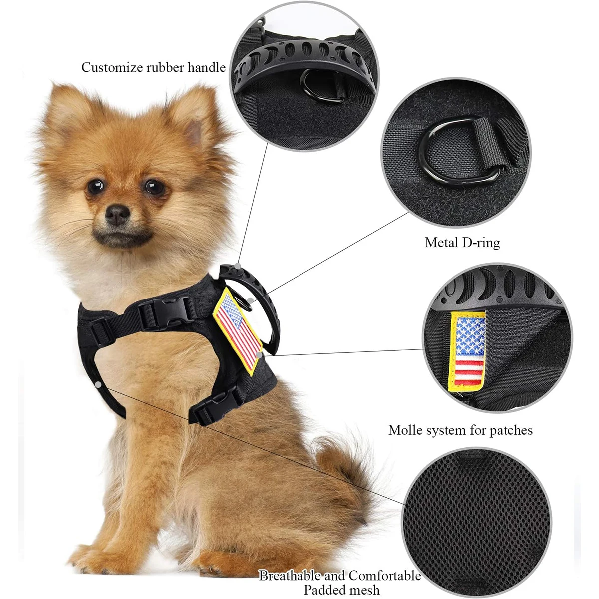 Arnés Chaleco Resistente para Perros y Gatos – Ajustable para Paseo y Entrenamiento - imagen 5