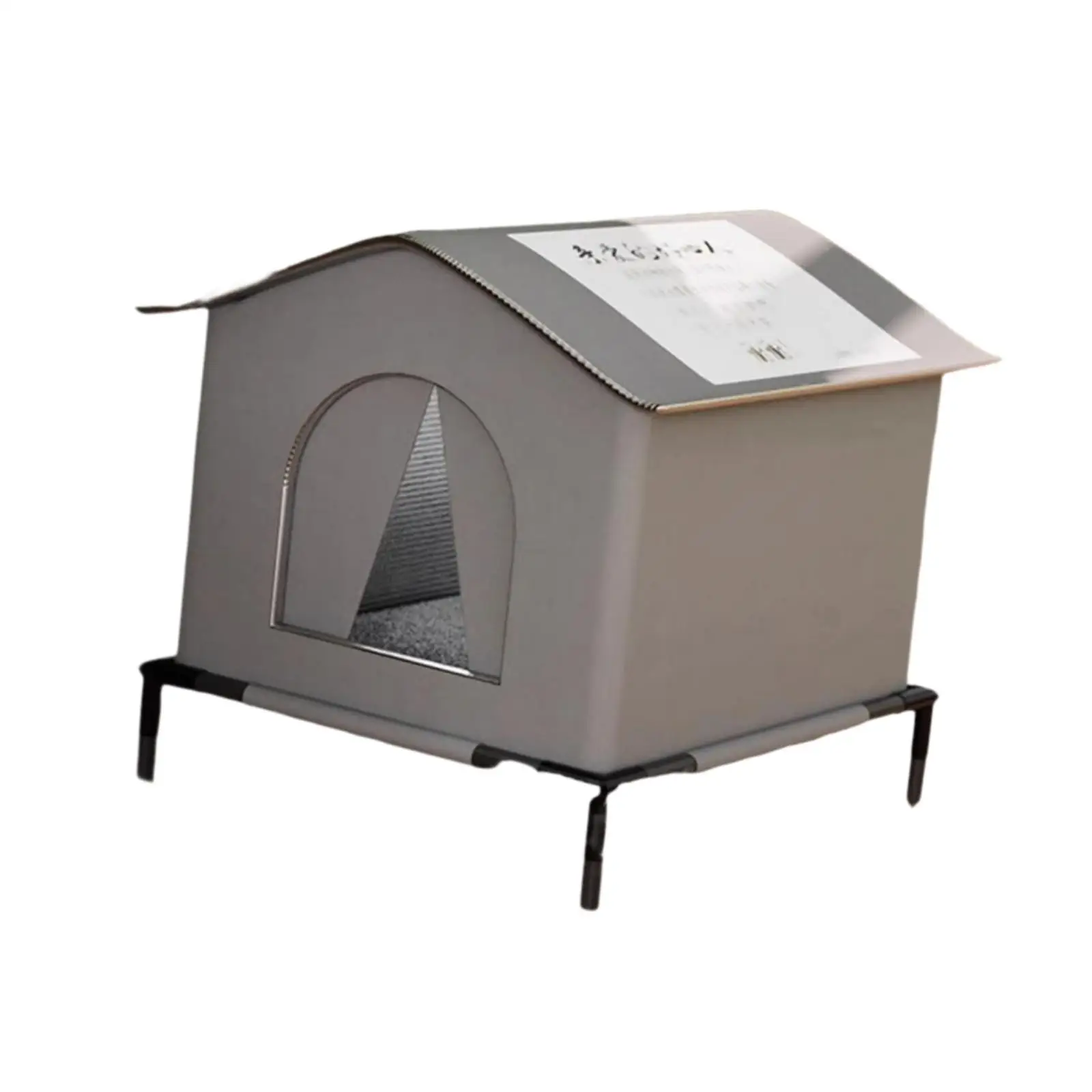 Casa para gatos de tela Oxford, refugio cálido para invierno resistente a la intemperie con almohadilla suave para perros pequeños, suministros para mascotas - imagen 4