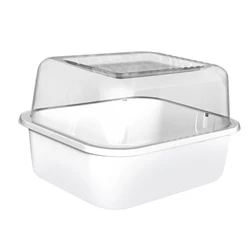 Jaula transparente para hámster, habitat de hámster transpirable superior, jaula para animales pequeños para erizos, hurón, conejillo de indias, suministros para mascotas