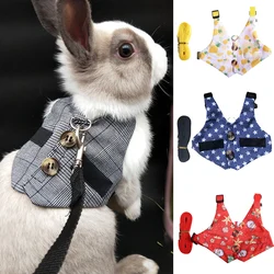 Arnés y correa con estampado de conejo para perros y gatos – Regulable