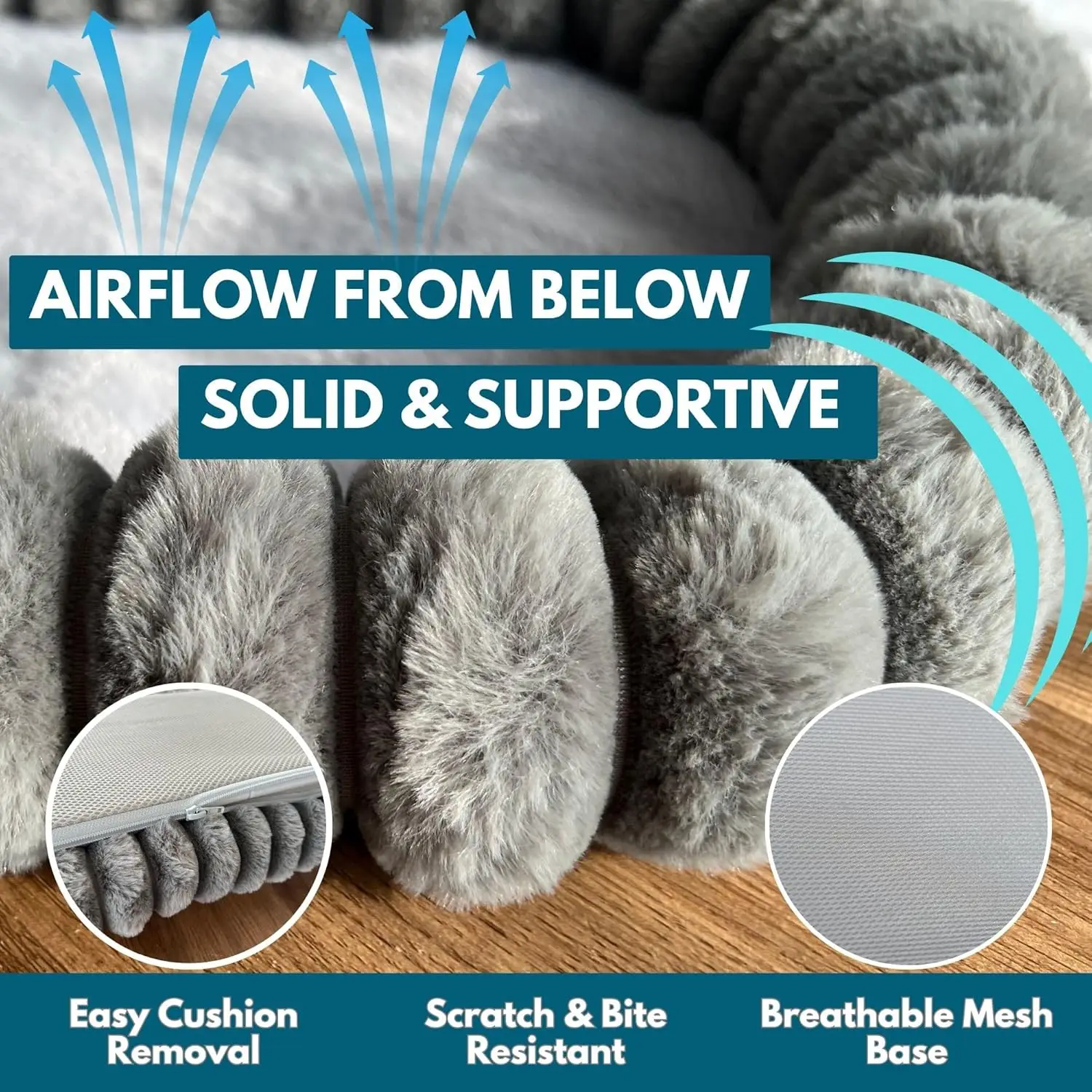 Percha para ventana de gato plegable para tomar el sol, hamaca para ventana de gato, cama resistente con 4 ventosas fuertes y cubierta Reversible extraíble - imagen 5