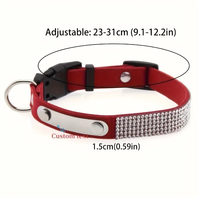 Collar personalizable para gato: brillantes, grabado nombre y teléfono - imagen 2
