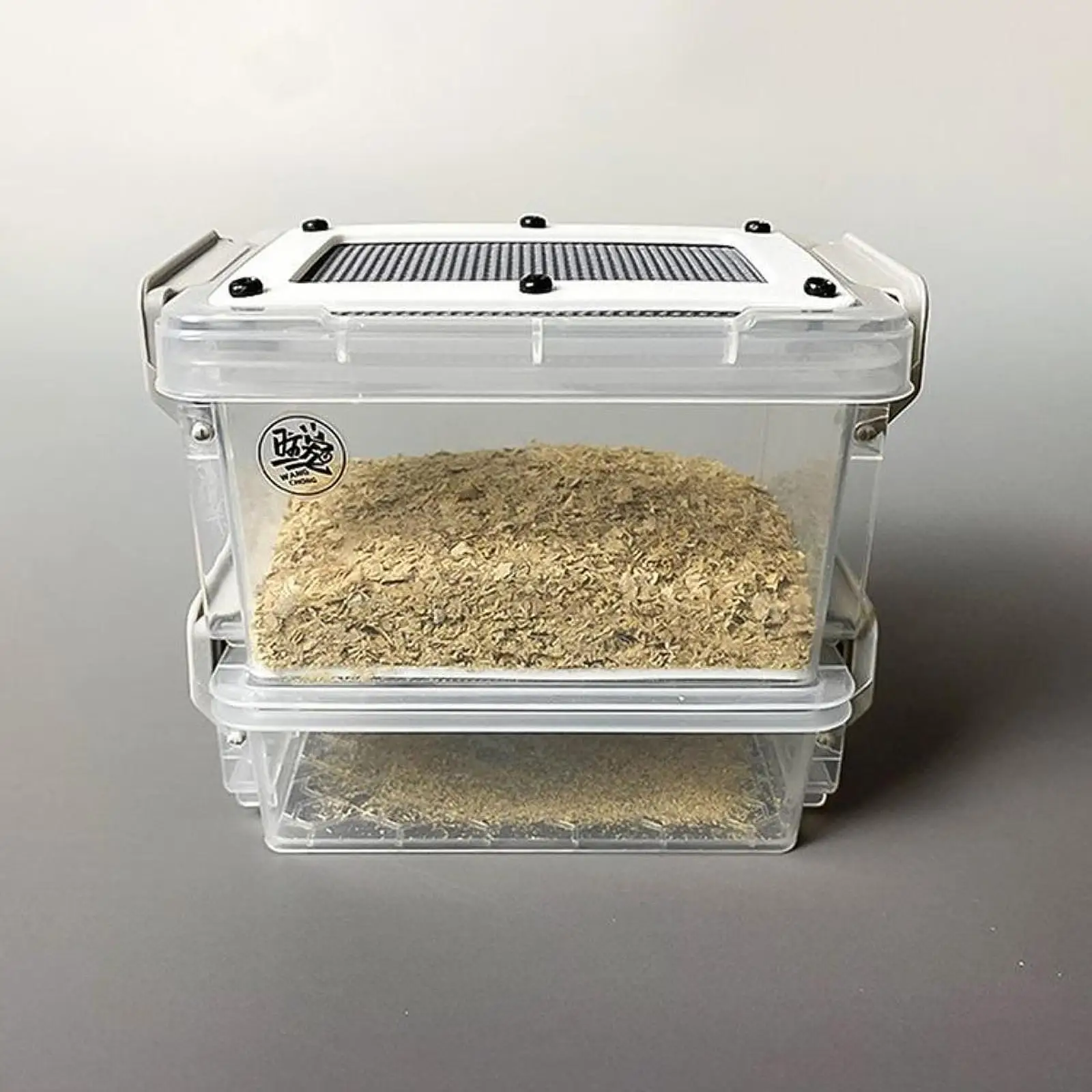 Caja de alimentación de cucarachas transparente, caja de cría de gusanos de comida reutilizable, Mini contenedor de gusanos de comida para terrario de mascotas, contenedor para incubar - imagen 3