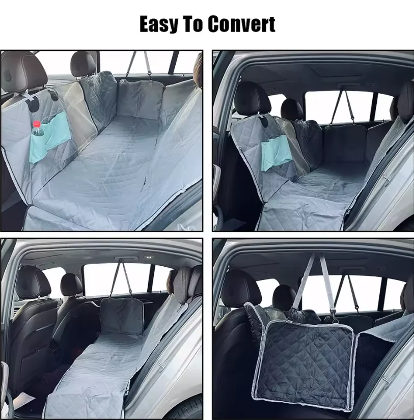 Cat Dog Cushion Pet Travel Carrier Waterproof Car Rear Back Mat For Dogs Car Seat Cover Trunk Protector Mattress - imagen 2