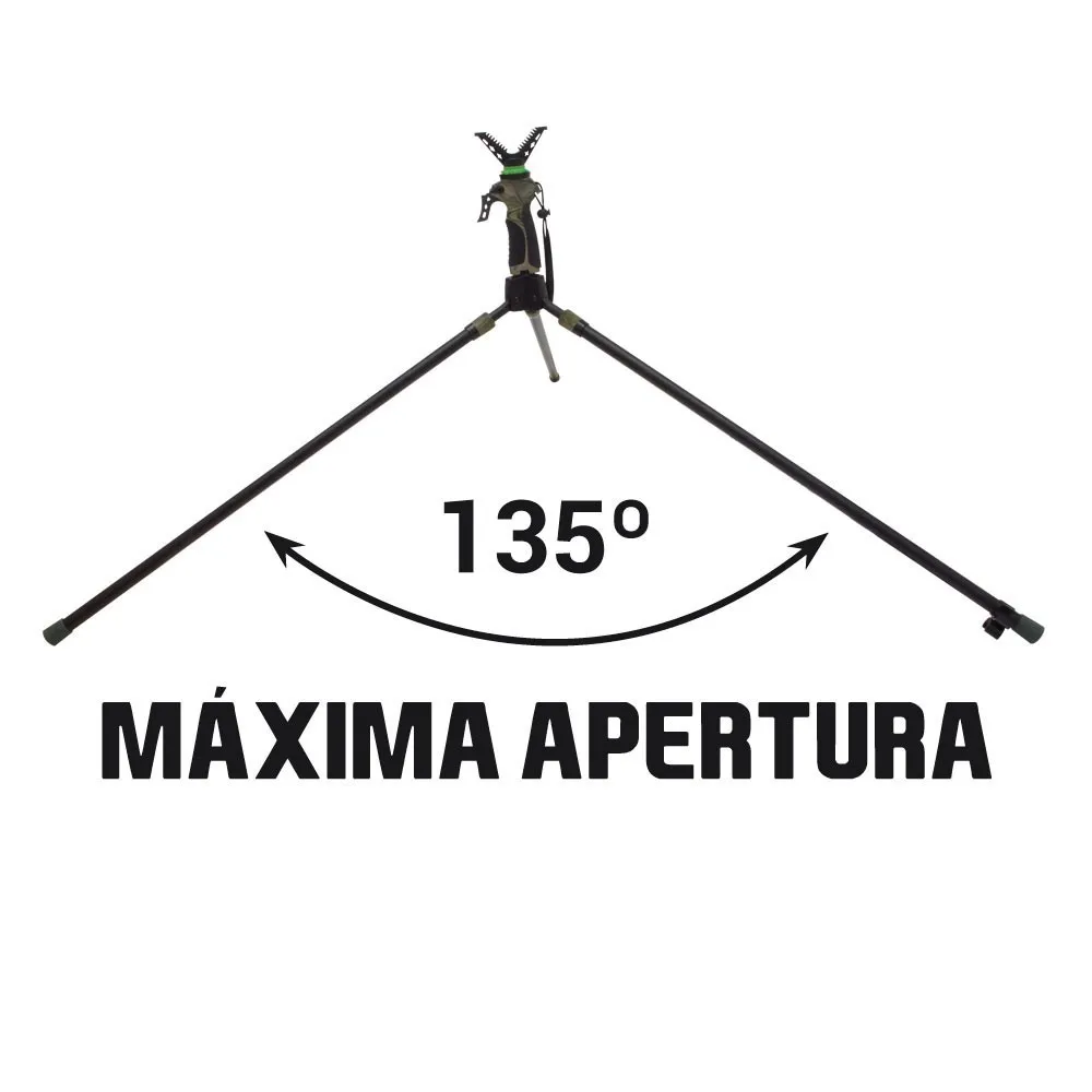 Trípode gatillo 3 generación sistema de apoyo para armas de caza regulable tripode para caza altura maxima de tiro 165cm soporte de descanso para Rifle palo de tiro telescópico, palo de caza - imagen 4
