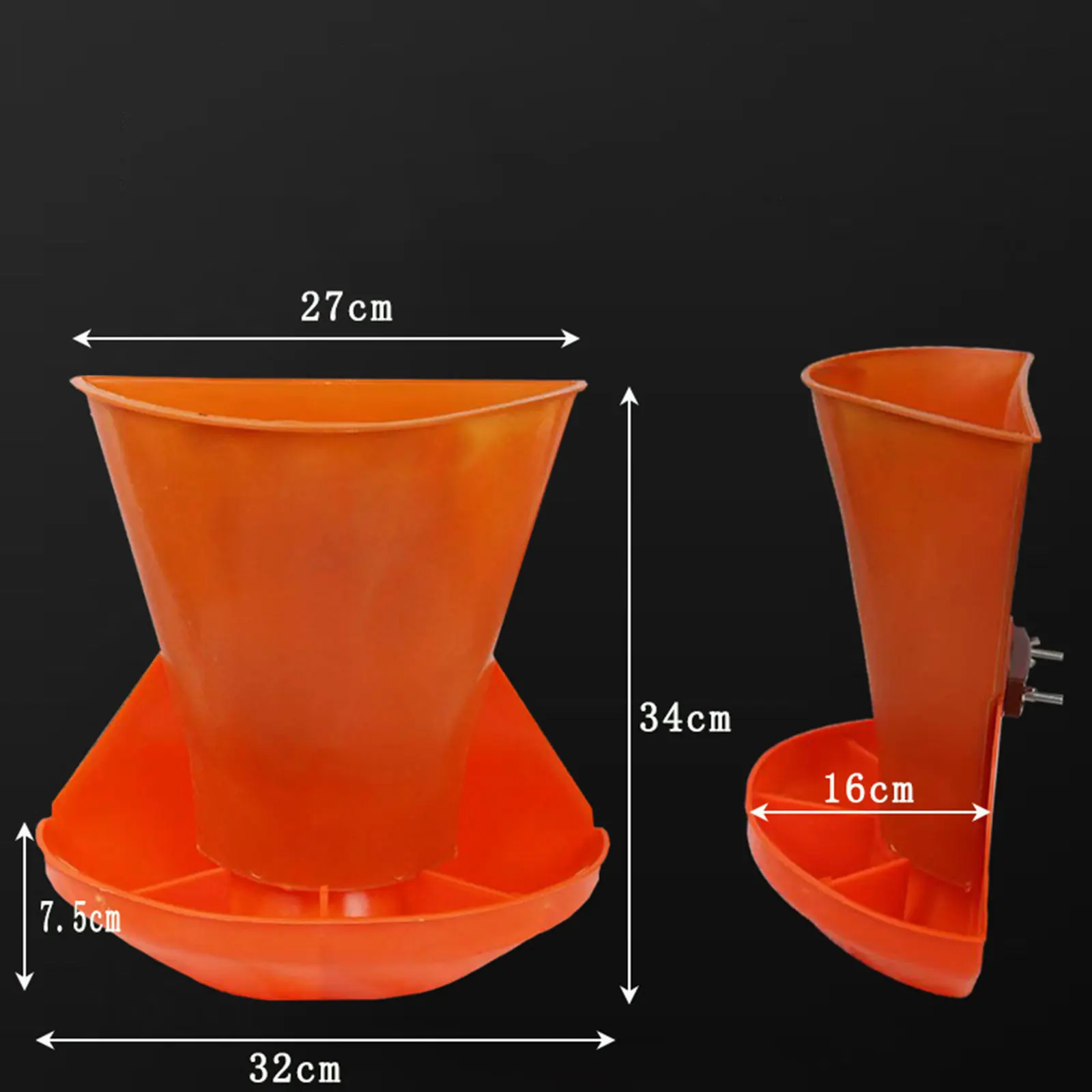 Comedero de plástico para alimentación de lechones, alimentador de paneles montado en la pared con cuatro compartimentos, dispensador de alimentación para ganado, suministros agrícolas - imagen 4