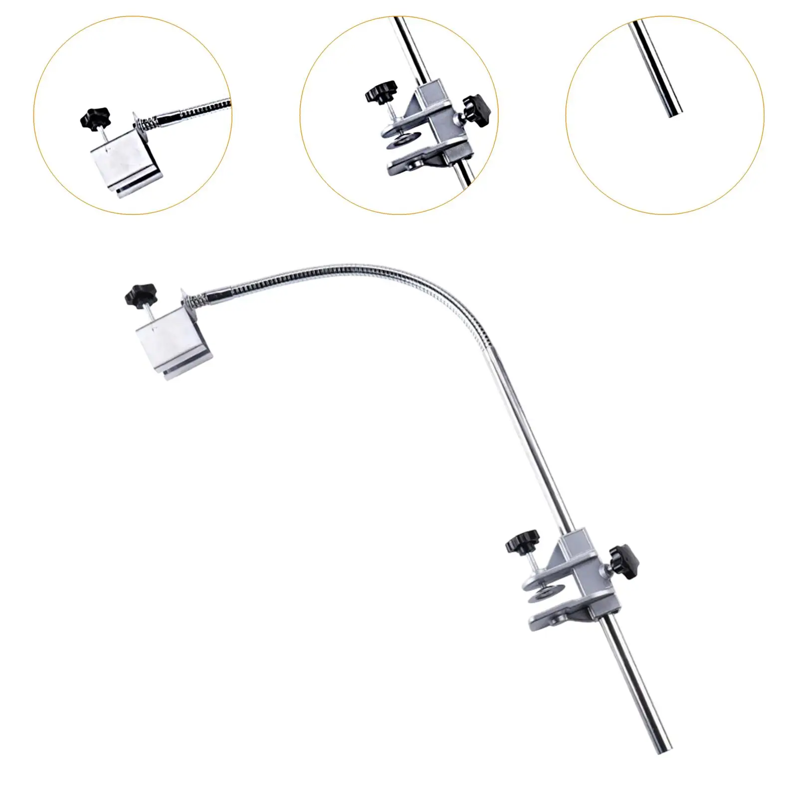 Soporte para secador de pelo de perros y gatos de acero inoxidable con abrazadera, tubo de manguera ajustable, soporte para el cuidado de gatos, accesorios para el cuidado de mascotas - imagen 5