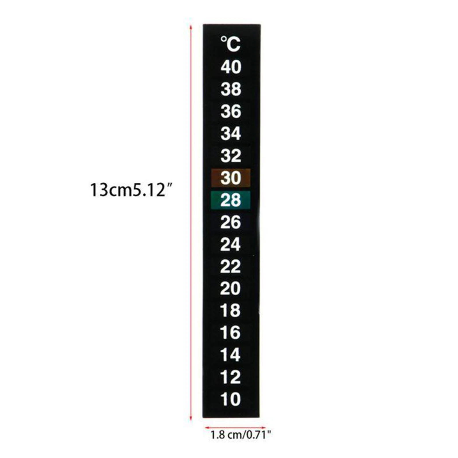 Tira adhesiva para acuario, termómetro decolorante, adhesivo adhesivo de doble escala, herramientas de temperatura, 5/10 Uds. - imagen 5