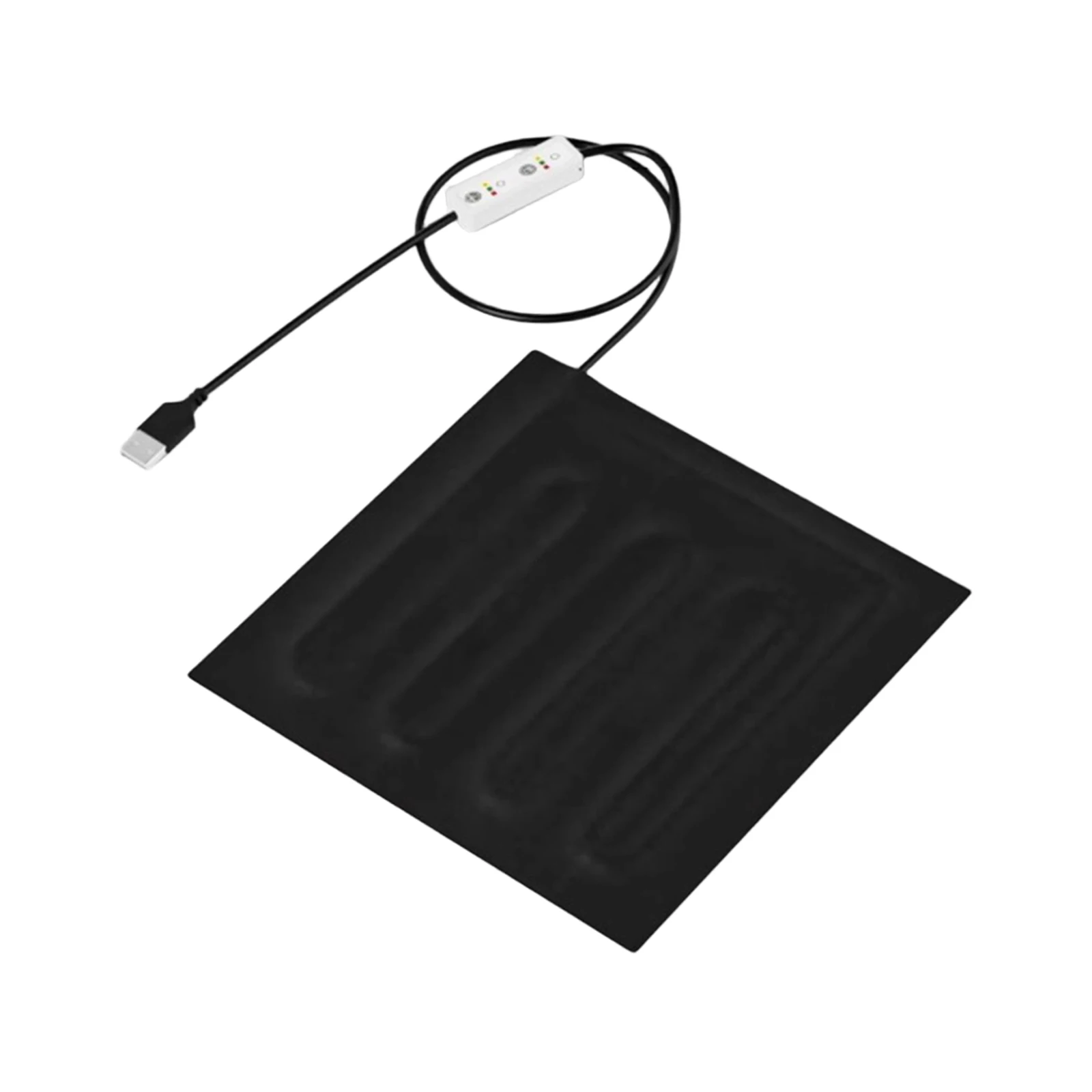 Almohadilla calefactora para reptiles, calentador de temperatura ajustable portátil USB, cojín calefactor para mascotas para dragón barbudo, cama calefactora de invierno