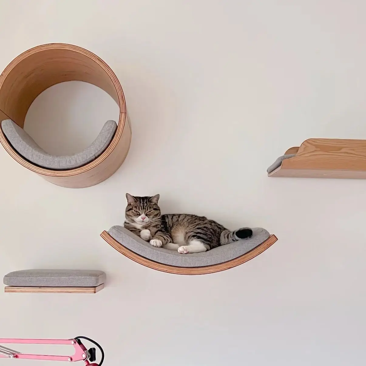 Estantes de escalada para gatos, árbol para gatos montado en la pared, poste rascador de Sisal, hamaca con Pedal, parque infantil para gatos, accesorios para gatos - imagen 5