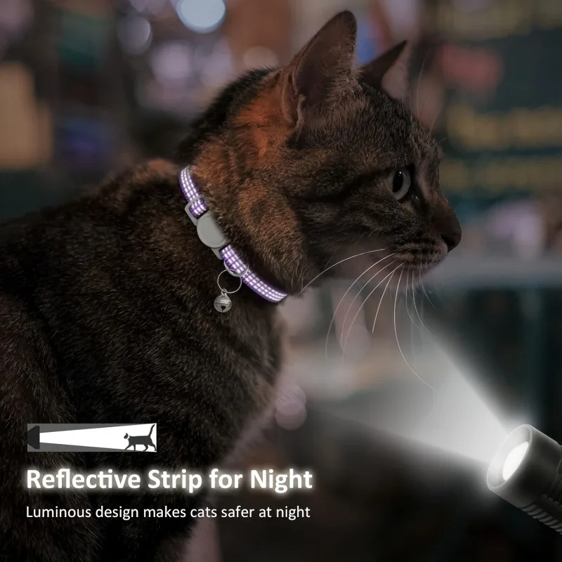 Collar personalizado para gato con placa grabada y cascabel seguro - imagen 5