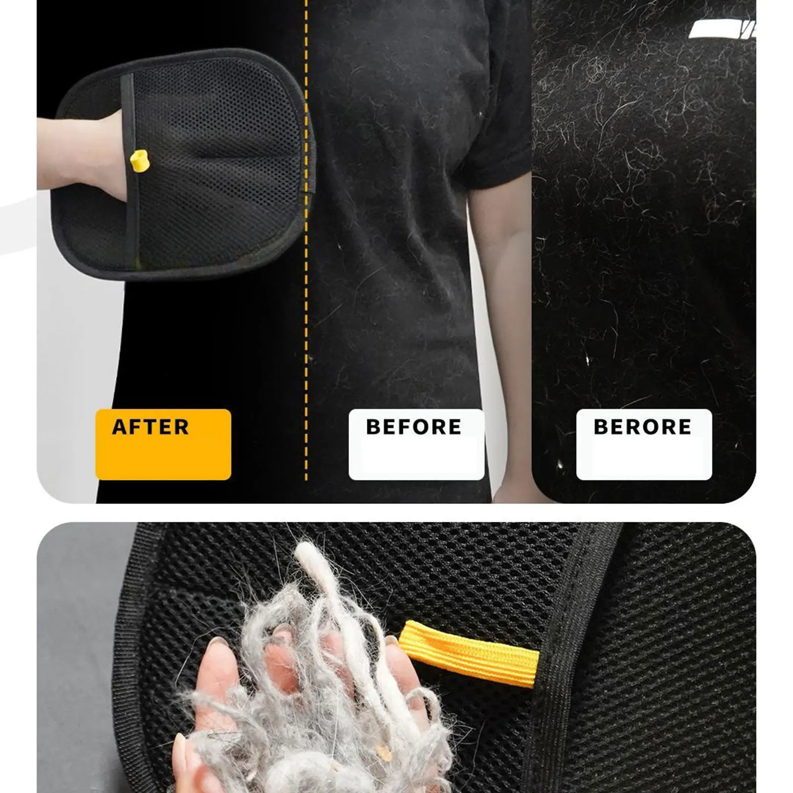 Guante de depilación para mascotas, cepillo de desempolvado estático, cepillo de aseo para mascotas, eliminación de pelo de perro y gato del sofá, alfombra, suministros de herramientas para ropa - imagen 5