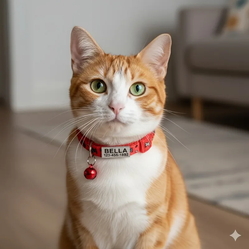 Collar personalizado hueso ajustable para perros pequeños y gatos - imagen 3