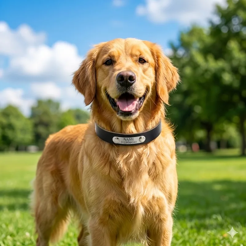 Collar para perro con placa de identificación – Grabado gratuito