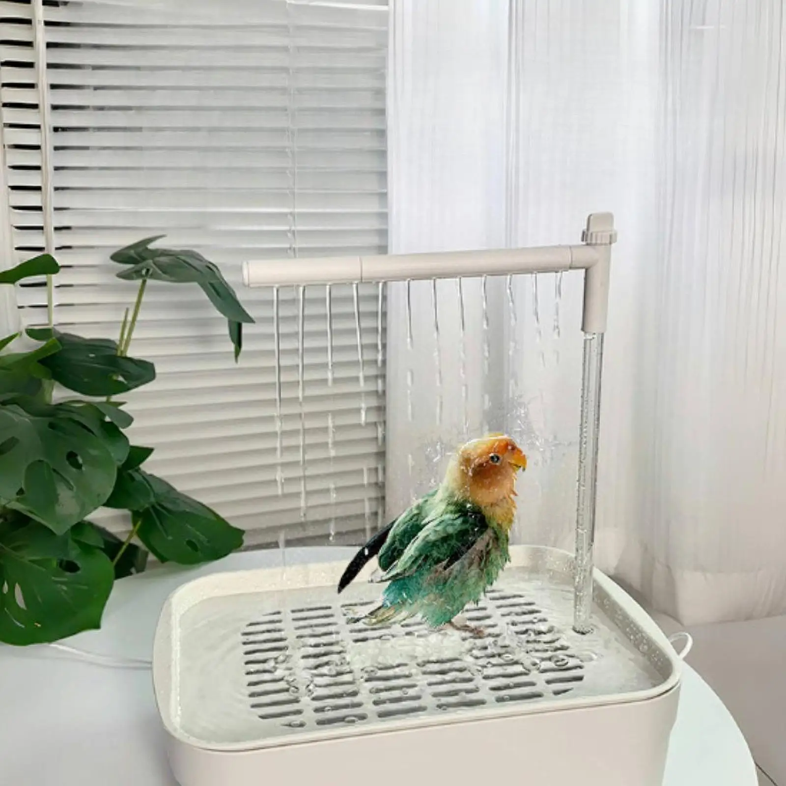 Automatic Bird Bathtub with Running Water USB Electric Bird Shower Box for Lovebird Ferret Cockatiel Bird Supplies - imagen 2