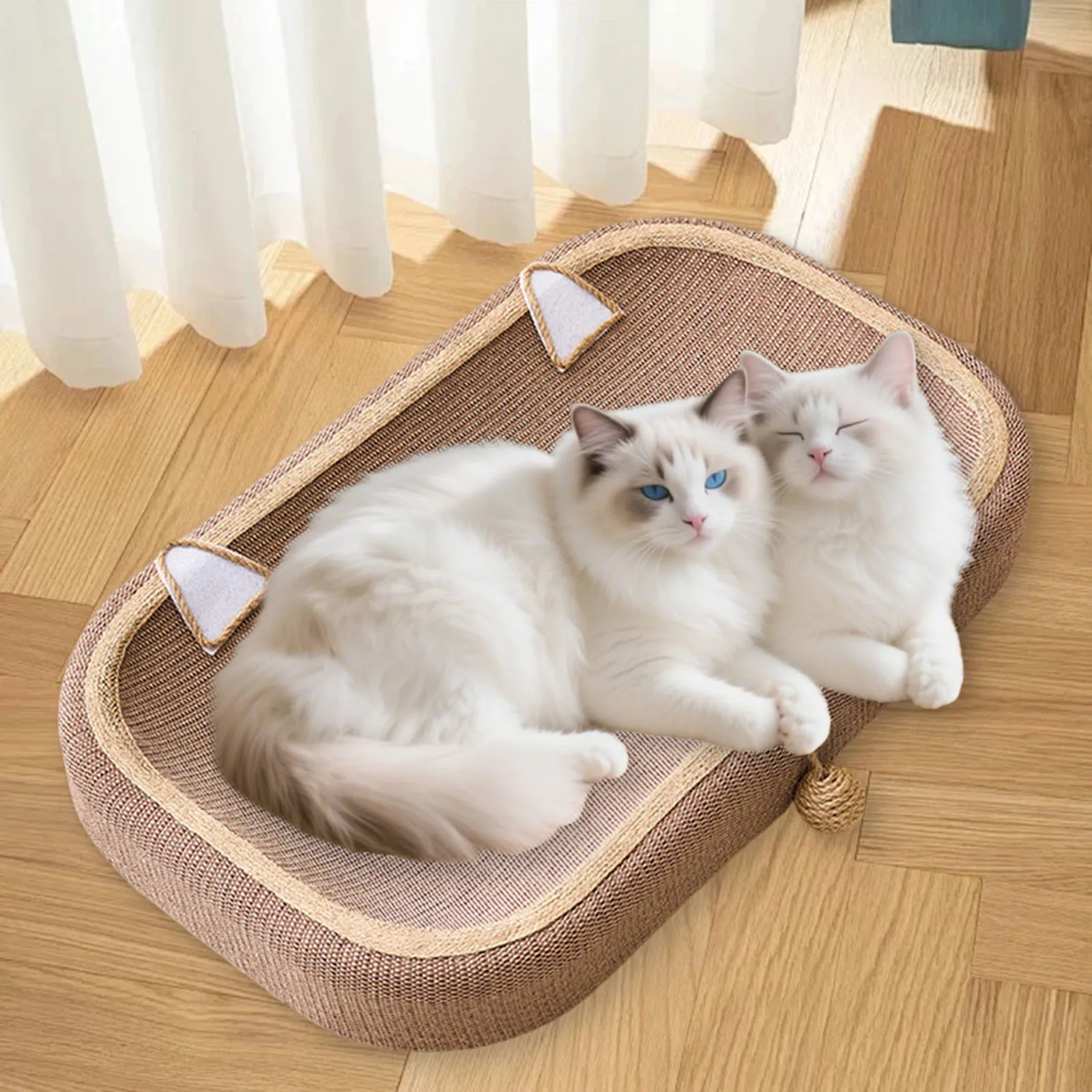 Cama rascador para gatos, garra para gatos, juguete interactivo con pelota, sofá, Protector de muebles, tabla rascadora para jugar en interiores de gatitos
