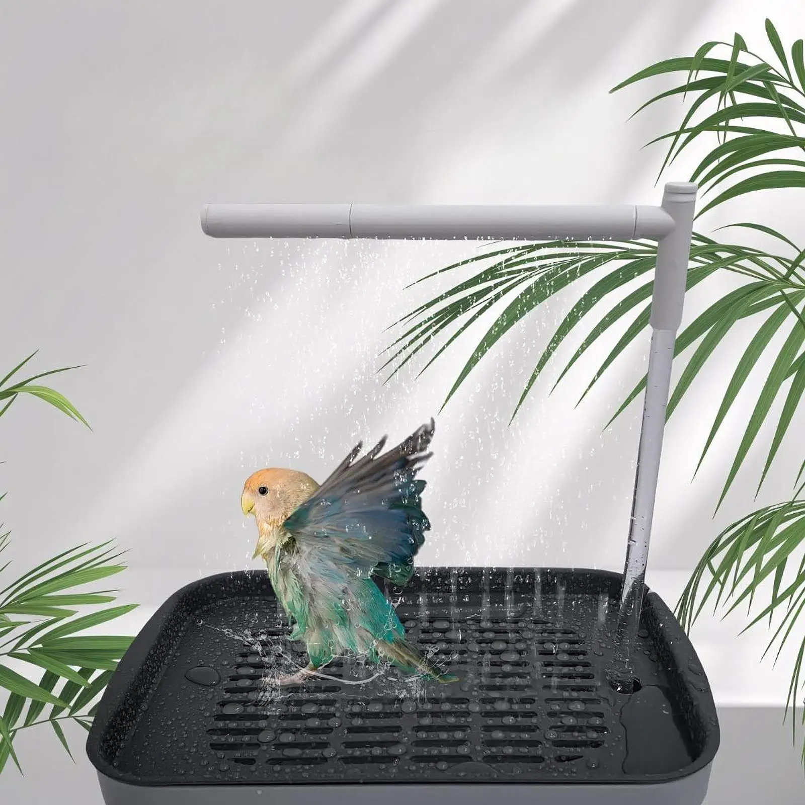 Automatic Bird Bathtub with Running Water USB Electric Bird Shower Box for Lovebird Ferret Cockatiel Bird Supplies - imagen 3