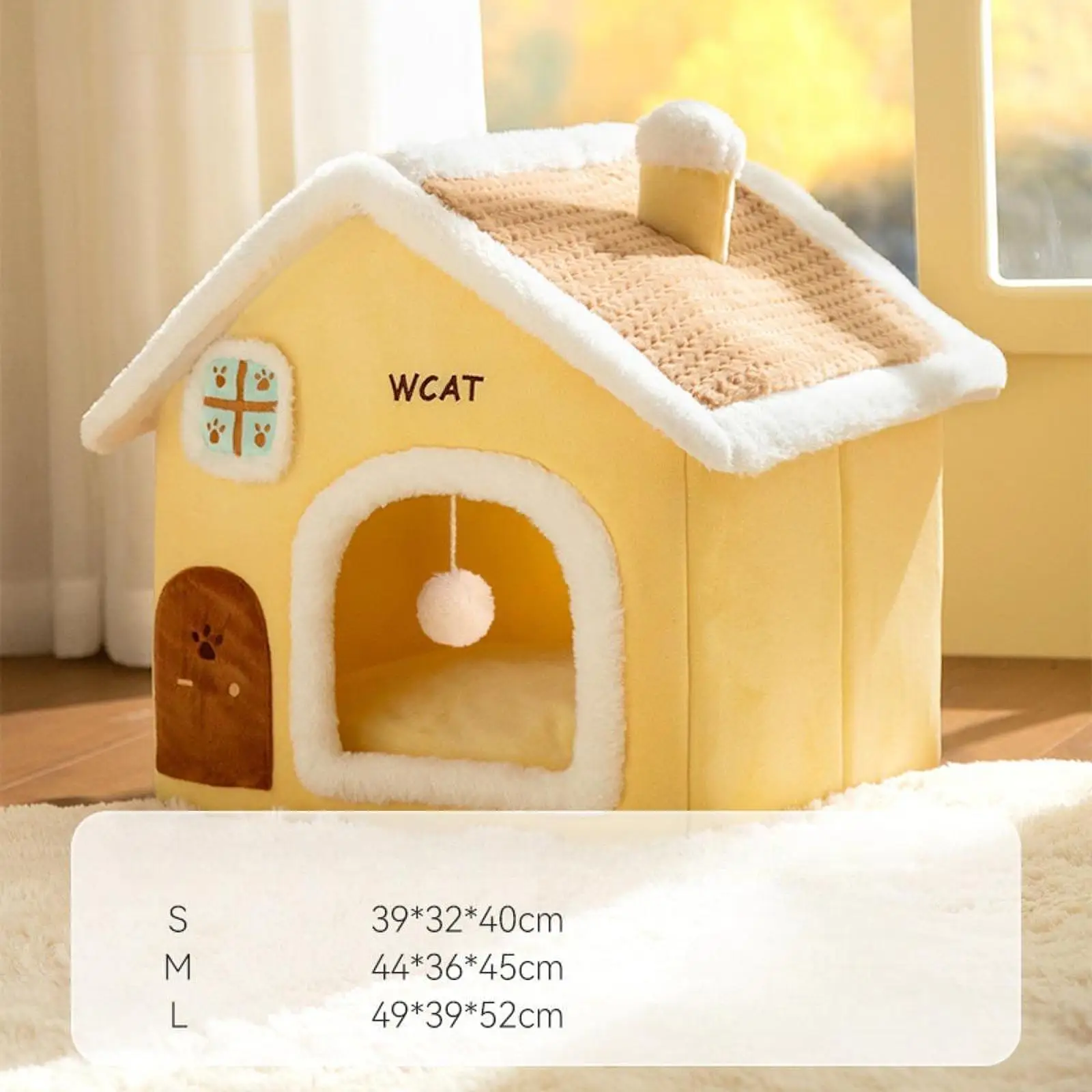 Casa para gatos gruesa de invierno, nido cálido para animales pequeños, casa de juego para gatos de interior, hábitat, suministros para mascotas - imagen 4