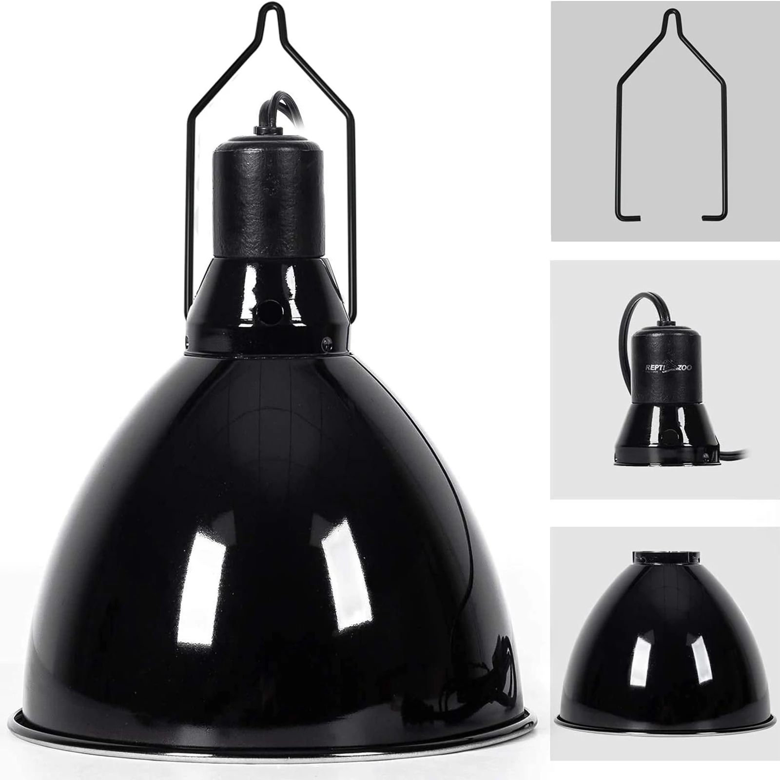 Clips de fijación para pantalla de lámpara de reptil, soporte de suspensión de lámpara de hierro para terrario, tanque de cría, gancho de Clip de luz de calefacción, 4 Uds. - imagen 2